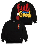 LLUD ONLINE STORE 22 FEEL GOOD OVERSIZED HEAVY SWEAT CREWNECK BLACK