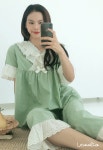 (여성) 루엘 순면 반팔 9부바지 여자잠옷 - 러브앨리스 러브앨리스 잠옷