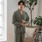 (남성) 애니 큐디씨 긴팔상하 잠옷 그린 - 러브앨리스 러브앨리스 잠옷