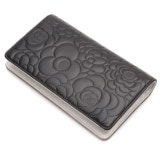 샤넬 클래식 램스킨 까멜리아 여성 장지갑