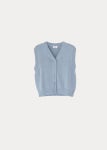 매니매니모드 button knit vest / sky blue