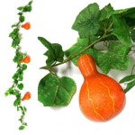 대표 플라워 종합쇼핑몰 [더리얼스 엠데코] 조화 컬러 조롱박 가랜드 오렌지 180cm 인조 채소 모조 야채 모형 호박넝쿨 조화 갈란드 담쟁이 넝쿨