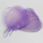 더리얼스 엠데코:대한민국 대표 플라워 종합쇼핑몰 [더리얼스 엠데코] 메쉬 스카렛 반투명 나뭇잎 퍼플 11~13cm 스칼렛 엽록소 제거 잎사귀