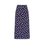 Crepe de chine skirt Blue/ivory | Miu Miu Crepe de chine skirt