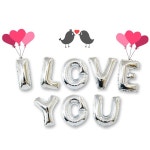 아이러브유 호일풍선 (재미스쿨) 해도 호일풍선(대) 아이러브유 실버 I LOVE YOU - 주식회사 모닝오피스