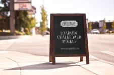 Roadside Chalkboard Mockup - Mockup World Roadside Chalkboard Mockup
