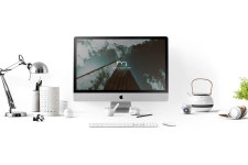 MacBook Pro on Desk Mockup | MockupWorld