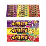 [[크라운] 새콤달콤 스틱 29g 3종 세트 (총 45개 / 딸기 15개+포도 15개+레모네이드 15개)] | 맘큐
