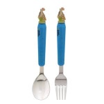 [[내셔널지오그래픽]리얼네이처 스테인리스스틸 스푼앤포크 스피노사우르스] | 맘큐