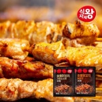 [식자재왕 숯불닭꼬치 700g(350g*2팩) 간장소스/매운맛 1개/2개/4개 / 닭다리살] | 맘큐
