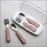 [[모모빈] 자기주도용 이유식 스푼 포크 케이스 세트 아기 숟가락 수저] | 맘큐