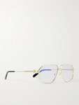 CARTIER EYEWEAR Aviator-Style Gold-Tone Titanium Optical Glasses for Men | MR PORTER