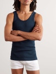 SCHIESSER Friedrich Slim-Fit Ribbed Organic Cotton-Jersey Tank Top | MR PORTER