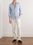 ADISH Camp-Collar Embroidered Garment-Dyed Cotton-Poplin Shirt for Men | MR PORTER