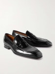 TOM FORD Bailey Patent-Leather Penny Loafers for Men | MR PORTER