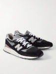 NEW BALANCE 998 Core Rubber-Trimmed Leather, Mesh and Suede Sneakers for Men | MR PORTER