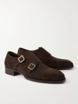 TOM FORD Elkan Suede Monk-Strap Shoes for Men | MR PORTER