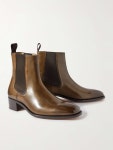 TOM FORD Alec Burnished-Leather Chelsea Boots for Men | MR PORTER