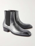 TOM FORD Tejus Bailey Metallic Lizard-Effect Leather Chelsea Boots for Men | MR PORTER