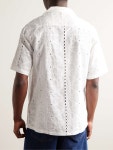 White Julio 5392 Convertible-Collar Broderie Anglaise Cotton-Voile Shirt | NN07 | MR PORTER