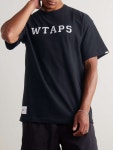 WTAPS® Logo-Print Appliquéd Cotton-Jersey T-Shirt for Men | MR PORTER