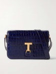 TOM FORD Monarch Croc-Effect Leather Messenger Bag for Men | MR PORTER