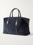 TOM FORD Leather-Trimmed Suede Weekend Bag for Men | MR PORTER
