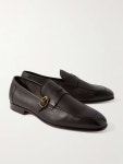 TOM FORD Sean Buckled Full-Grain Leather Penny Loafers for Men | MR PORTER