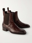 TOM FORD Hainaut Croc-Effect Leather Chelsea Boots for Men | MR PORTER