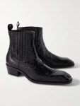 TOM FORD Kenneth Snake-Effect Patent-Leather Chelsea Boots for Men | MR PORTER