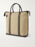 TOM FORD Leather-Trimmed Canvas Tote Bag for Men | MR PORTER
