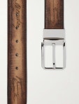 BERLUTI 3.5cm Scritto Reversible Leather Belt for Men | MR PORTER