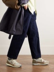 NEW BALANCE + Auralee 475 Suede, Mesh and Leather Sneakers for Men | MR PORTER