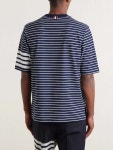 THOM BROWNE Striped Cotton T-Shirt for Men | MR PORTER