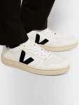 VEJA V-10 Rubber-trimmed Leather Sneakers for Men | MR PORTER