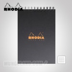 [로디아] 클래식 스프링 노트패드 A4 (블랙/격자) 상철 (185009)-문구랜드 [로디아] 클래식 스프링 노트패드 A4 (블랙/격자) 상철 (185009)