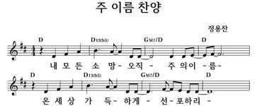 주 이름 찬양 - 좋은 찬양, 좋은 악보 MUSICDAY 주 이름 찬양