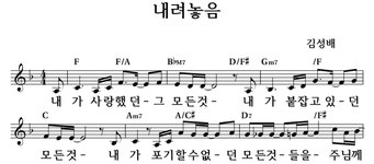 내려놓음 - 좋은 찬양, 좋은 악보 MUSICDAY 내려놓음