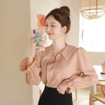 (긴팔)페미닌카라 블라우스 a0758 - 러블리 로맨틱룩 피오나 피오나