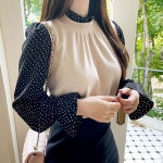 레이어 도트블라우스티 a0992 - 러블리 로맨틱룩 피오나 피오나