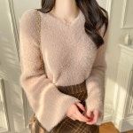 시어 브이퍼 니트 a0995 - 러블리 로맨틱룩 피오나 피오나