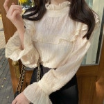 버들 프릴레이스 블라우스 a0959 - 러블리 로맨틱룩 피오나 피오나