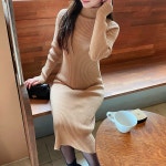 (15%)쫀쫀 폴라 니트롱 원피스 a0954 - 러블리 로맨틱룩 피오나 피오나