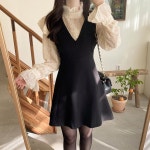 브이라인 뷔스티에 원피스 a0958 - 러블리 로맨틱룩 피오나 피오나