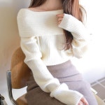 부드러운 오프숄더니트 a0996 - 러블리 로맨틱룩 피오나 피오나