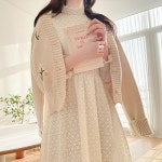 실꽃자수 니트가디건 a1040 - 러블리 로맨틱룩 피오나 피오나