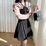 헤이리본 쉬폰배색 프릴원피스 a1269 - 러블리 로맨틱룩 피오나 피오나