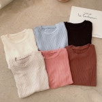 레이어드 라운드 소프트 골지티 a1322 - 러블리 로맨틱룩 피오나 피오나