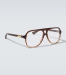 Slim Ribbon aviator glasses in brown - Bottega Veneta | Mytheresa