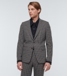Checked cotton suit in grey - Dries Van Noten | Mytheresa